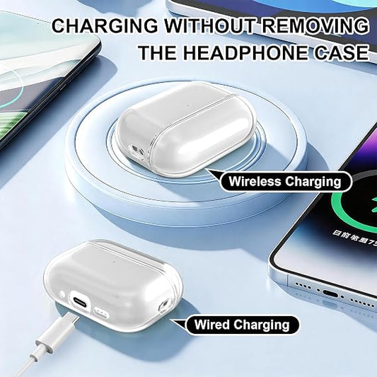 for AirPods Pro 3 Case, Clear Soft Transparent Military Grade