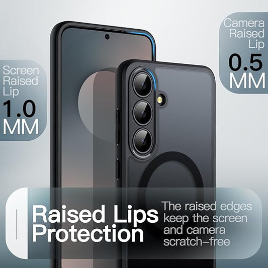 Magnetic Case for Samsung Galaxy S25 FE, Compatible with MagSafe, Translucent Matte