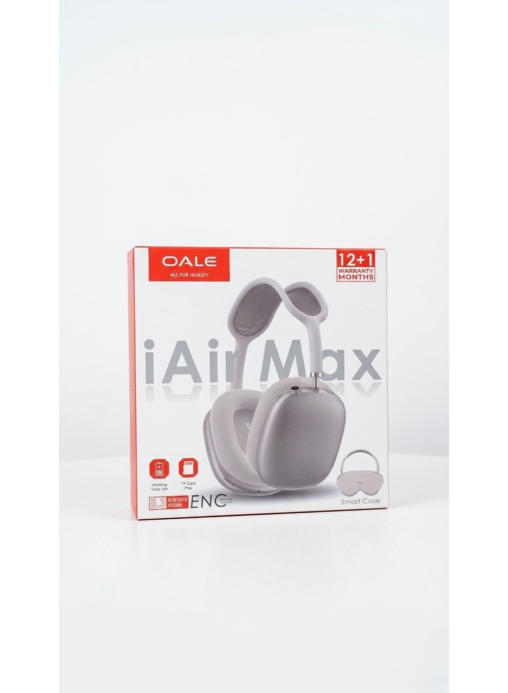 OALE iAir Max Wireless Over-Ear Headphones - Bluetooth 5.3, ENC Noise Reduction, 12H Playtime, TF Card Support - Includes Smart Case