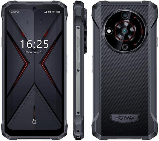 HOTWAV T7 Rugged Phone 4GB RAM + 128GB ROM, 6.52" HD+ Display, 21MP Camera, 6280mAh Battery, Android 13 4G Smartphone