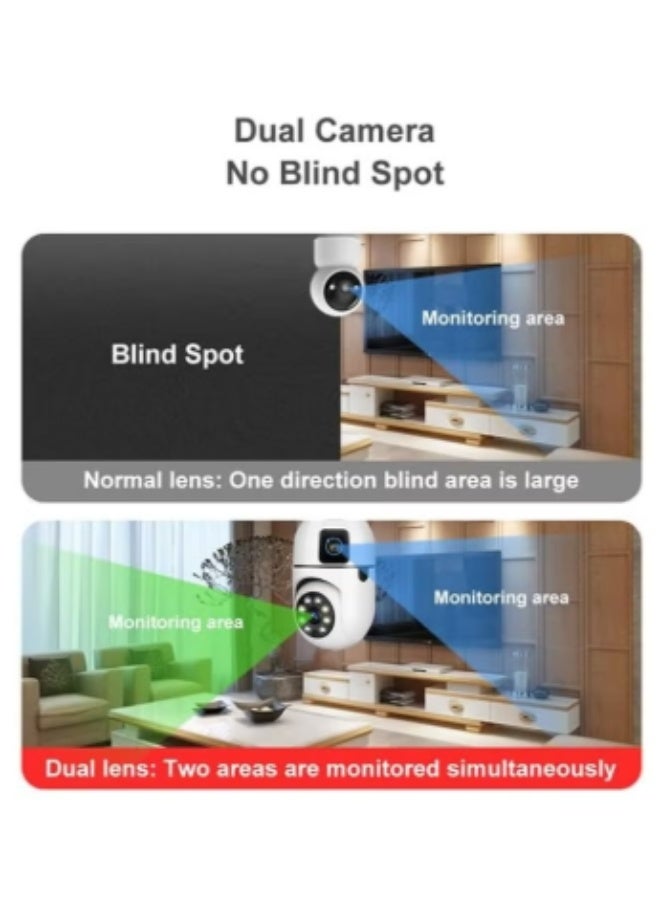 OALE iHome 02+ 2K Ultra HD Dual WiFi Security Camera with Night Vision and 360° View for Indoor/Outdoor