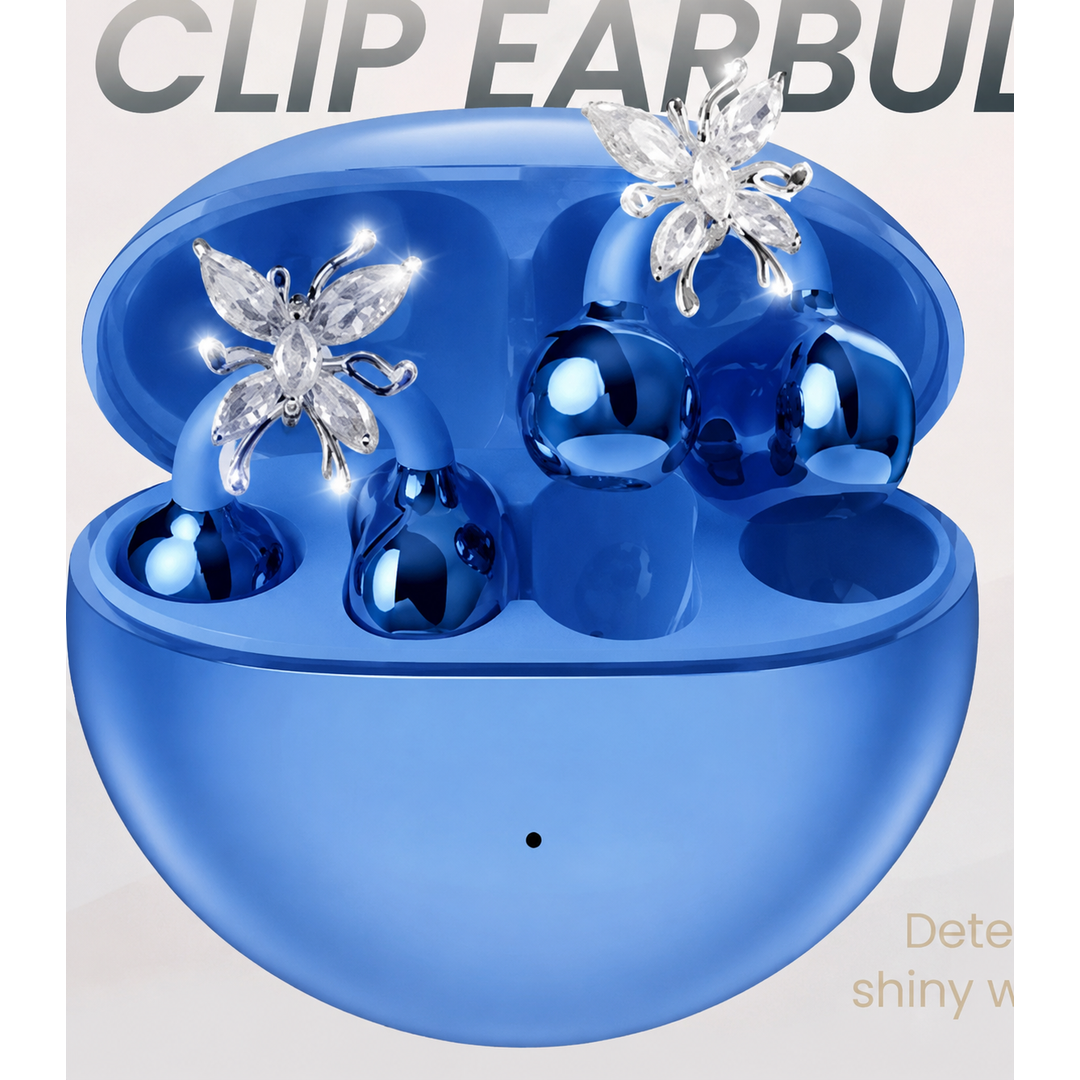 Crystal Butterfly Clip-On Earbuds UAE