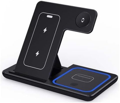 3-in-1 LED Wireless Charging Station Foldable UAE - Accessories