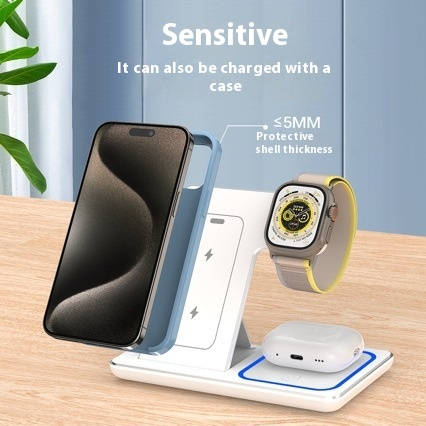 3-in-1 LED Wireless Charging Station Foldable UAE - Accessories