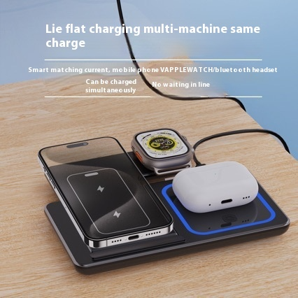 3-in-1 LED Wireless Charging Station Foldable UAE - Accessories