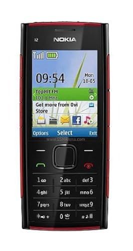 Nokia X2 (X2-00) RED ON BLACK Unlocked Phone