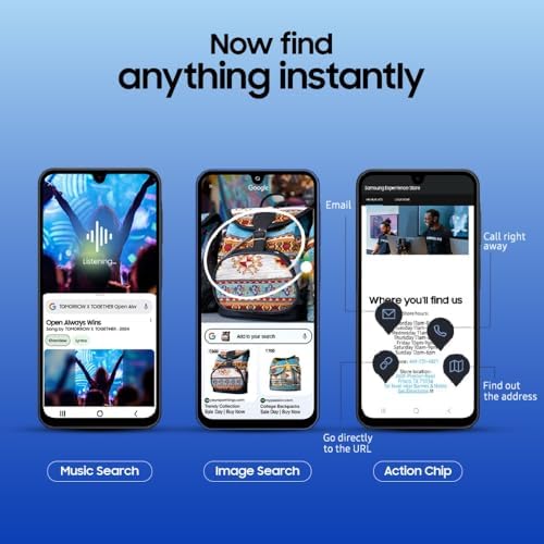 سامسونج جوال جالكسي ايه 17 الجيل الخامس 5G بذاكرة RAM 6GB وذاكرة تخزين 128GB، هاتف ذكي بنظام اندرويد بدون شاحن، شاشة كبيرة 50 ميجابكسل، كاميرا OIS اصدار هندي|B0FW3RP8YJ