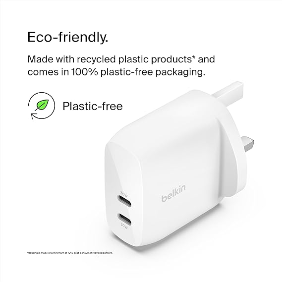 BoostCharge dual USB-C plug with PPS