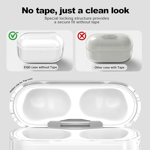 for AirPods Pro 3 Case, Clear Soft Transparent Military Grade