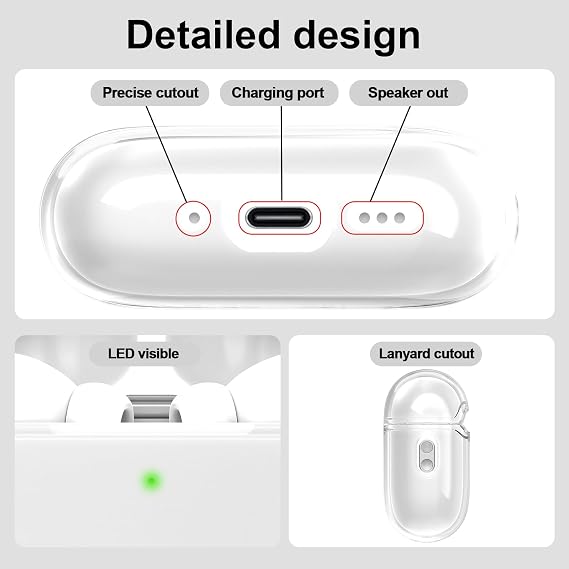 for AirPods Pro 3 Case, Clear Soft Transparent Military Grade