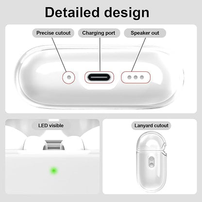 for AirPods Pro 3 Case, Clear Soft Transparent Military Grade