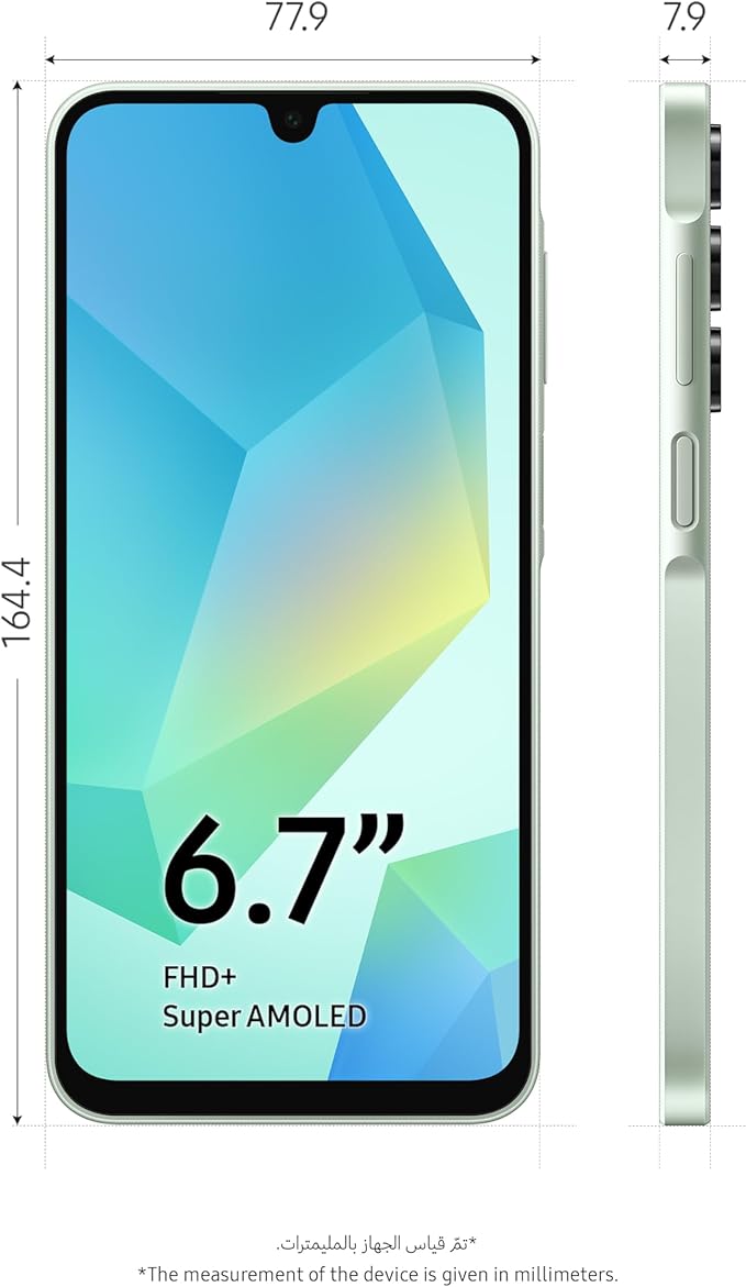 سامسونج جالكسي A16 LTE، هاتف ذكي يعمل بنظام أندرويد، هاتف محمول بشريحتين، ذاكرة وصول عشوائي 4 جيجابايت، سعة تخزين 128 جيجابايت، أخضر فاتح (إصدار الإمارات العربية المتحدة)