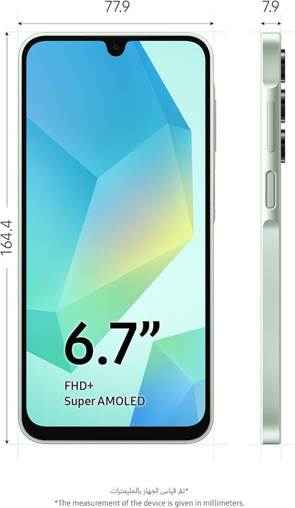 سامسونج جالكسي A16 LTE، هاتف ذكي يعمل بنظام أندرويد، هاتف محمول بشريحتين، ذاكرة وصول عشوائي 4 جيجابايت، سعة تخزين 128 جيجابايت، أخضر فاتح (إصدار الإمارات العربية المتحدة)