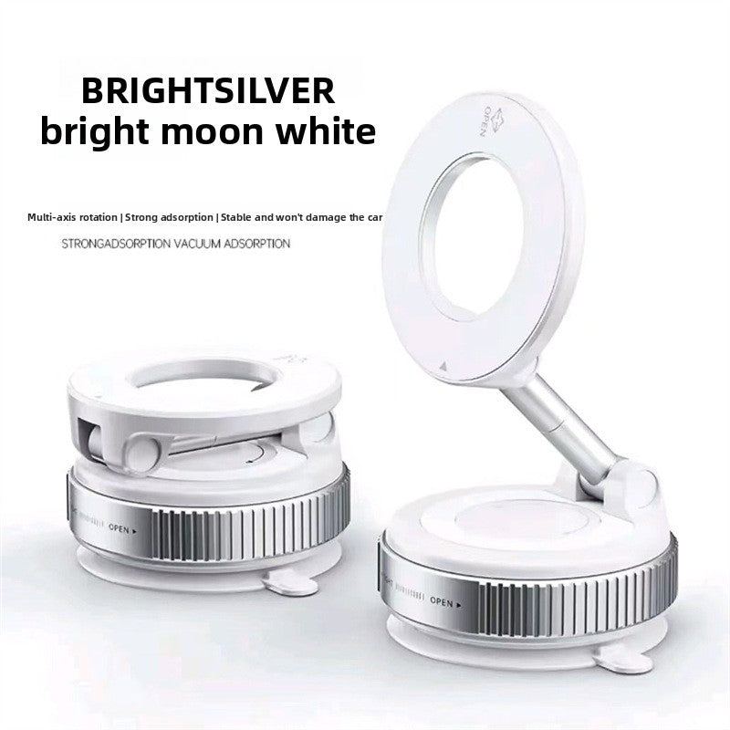 Magnetic Mobile Phone Holder with Vacuum Suction Base & 360° Rotation - K007-white / Standard - Accessories