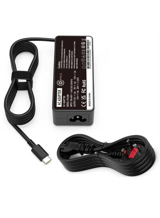 65W USB-C Charger for Lenovo ThinkPad Yoga HP Chromebook Power Supply Dell Latitude XPS Huawei Laptop PC Type-C Adapter