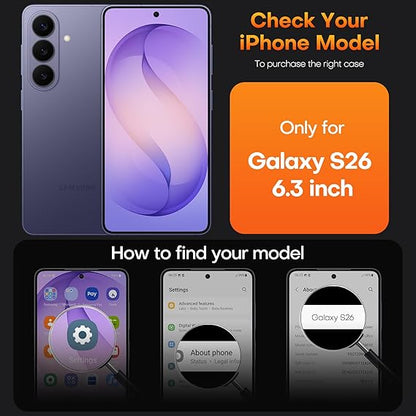 Samsung Galaxy S26 Case, [Compatible with MagSafe] with 1-Pack Screen Protectors
