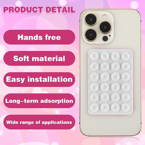 Silicone Suction Phone Case, Double Sided Suction Cup, Silicone Suction