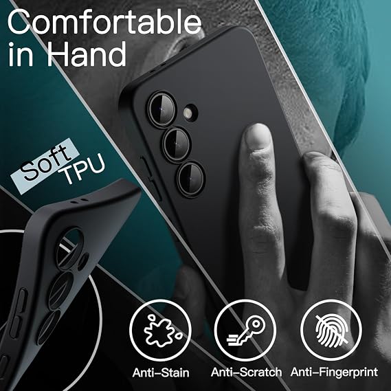 Samsung Galaxy S24 FE, Flexible Soft TPU Shockproof Thin Phone Cover