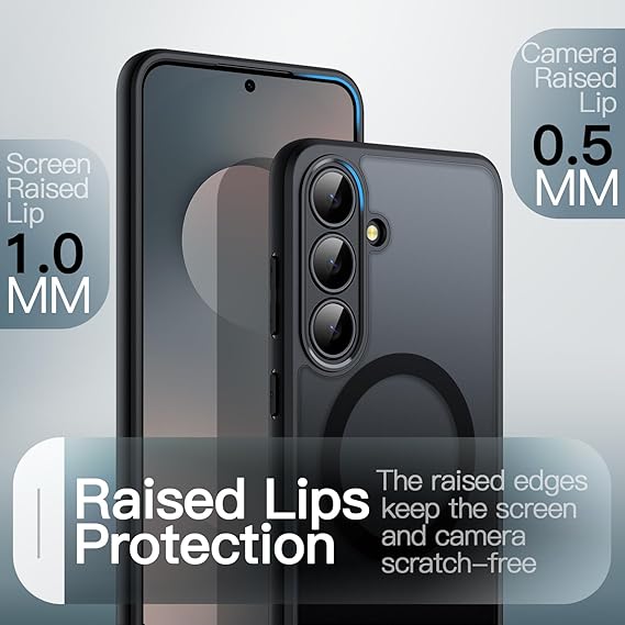 Magnetic Case for Samsung Galaxy S25 FE, Compatible with MagSafe, Translucent Matte