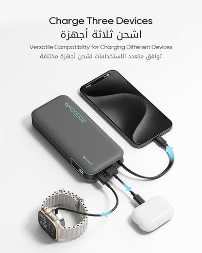 CP25 Power Bank, 20000mAh 55W Portable Travel Charger