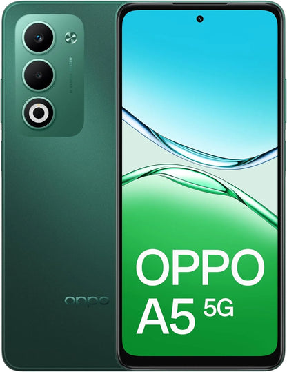 Used OPPO A5 Dual-SIM 128GB ROM + 6GB RAM (GSM | CDMA) Factory Unlocked 5G Smartphone (Aurora Green) - International