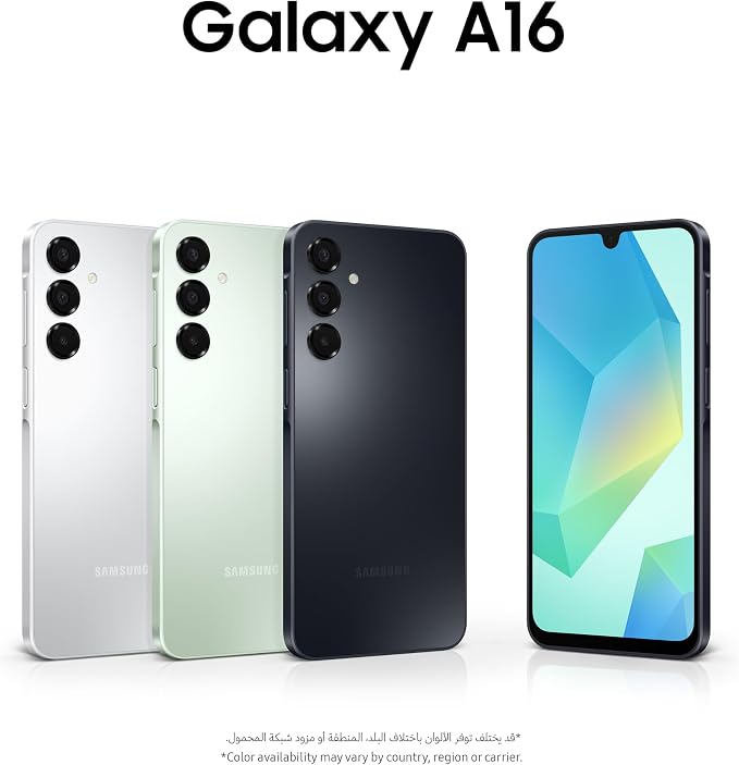 سامسونج جالكسي A16 LTE، هاتف ذكي يعمل بنظام أندرويد، هاتف محمول بشريحتين، ذاكرة وصول عشوائي 4 جيجابايت، سعة تخزين 128 جيجابايت، أخضر فاتح (إصدار الإمارات العربية المتحدة)