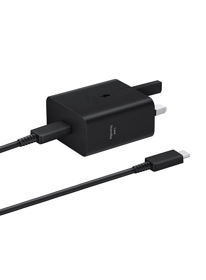 Samsung 45W Power Adapter with USB-C Cable 5A 1.8m Super Fast Charging for Compatible Devices Black
