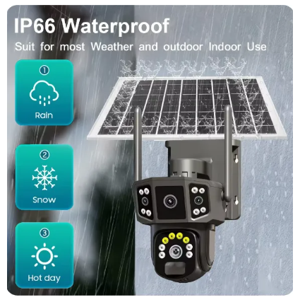 OALE Solar Security Camera 2K WiFi 355° IP66 | UAE