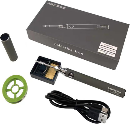 Portable 8W USB Soldering Kit with Stand & Extra Tip