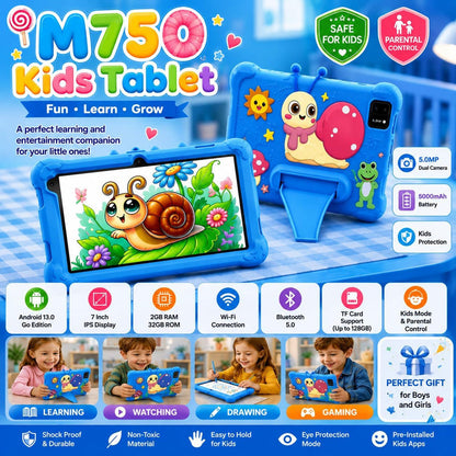 Modio M750 Kids Tablet 7-Inch with Kickstand
