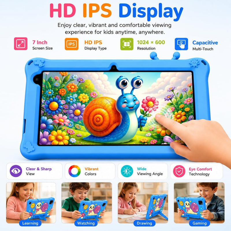 Modio M750 Kids Tablet 7-Inch with Kickstand