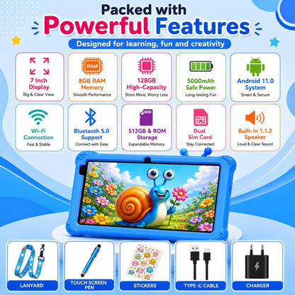 Modio M750 Kids Tablet 7-Inch with Kickstand