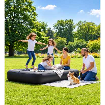 Double Inflatable Air Bed with Built-in Electric Pump