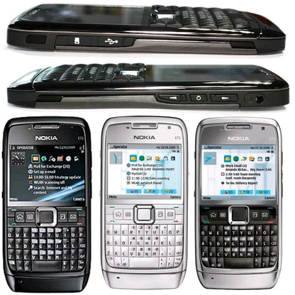 Nokia E71 Renewed Front View - QWERTY Keypad Black | eBazar UAE