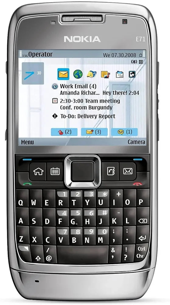 Nokia E71 Renewed Side View - GPS Wi-Fi 3G Phone UAE