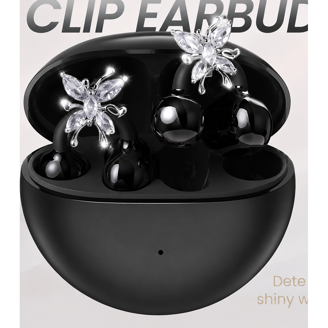 Crystal Butterfly Clip-On Earbuds UAE