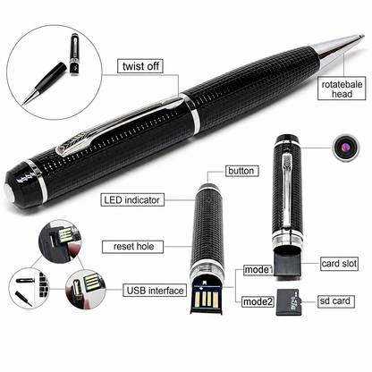 Mini Camera Pen 1080P HD Video & Audio Recorder