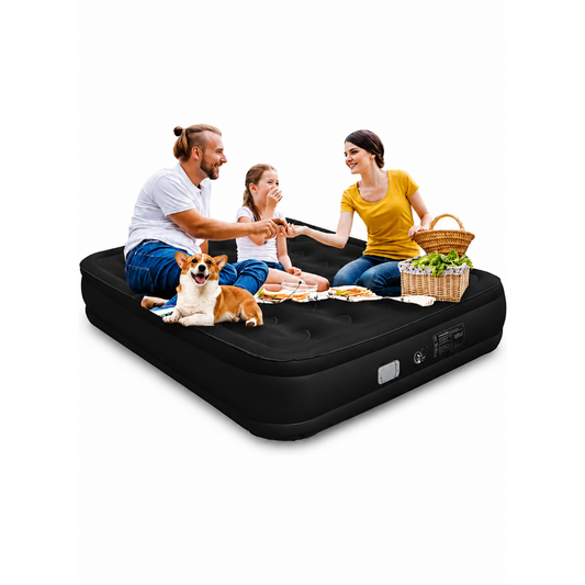 Double Inflatable Air Bed with Built-in Electric Pump