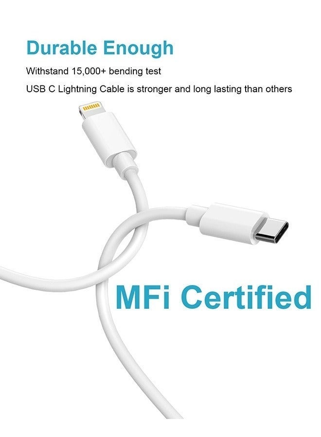 For iPhone 20W Fast Charger | USB C Wall Fast Charger with USB C to Lightning Cable Compatible with iPhone 14/14 Pro/14 Pro Max/13/12/SE2020/11/XR/XS Max/X/iPad