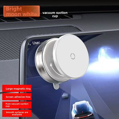 Magnetic Mobile Phone Holder with Vacuum Suction Base & 360° Rotation - K009-white / Standard - Accessories