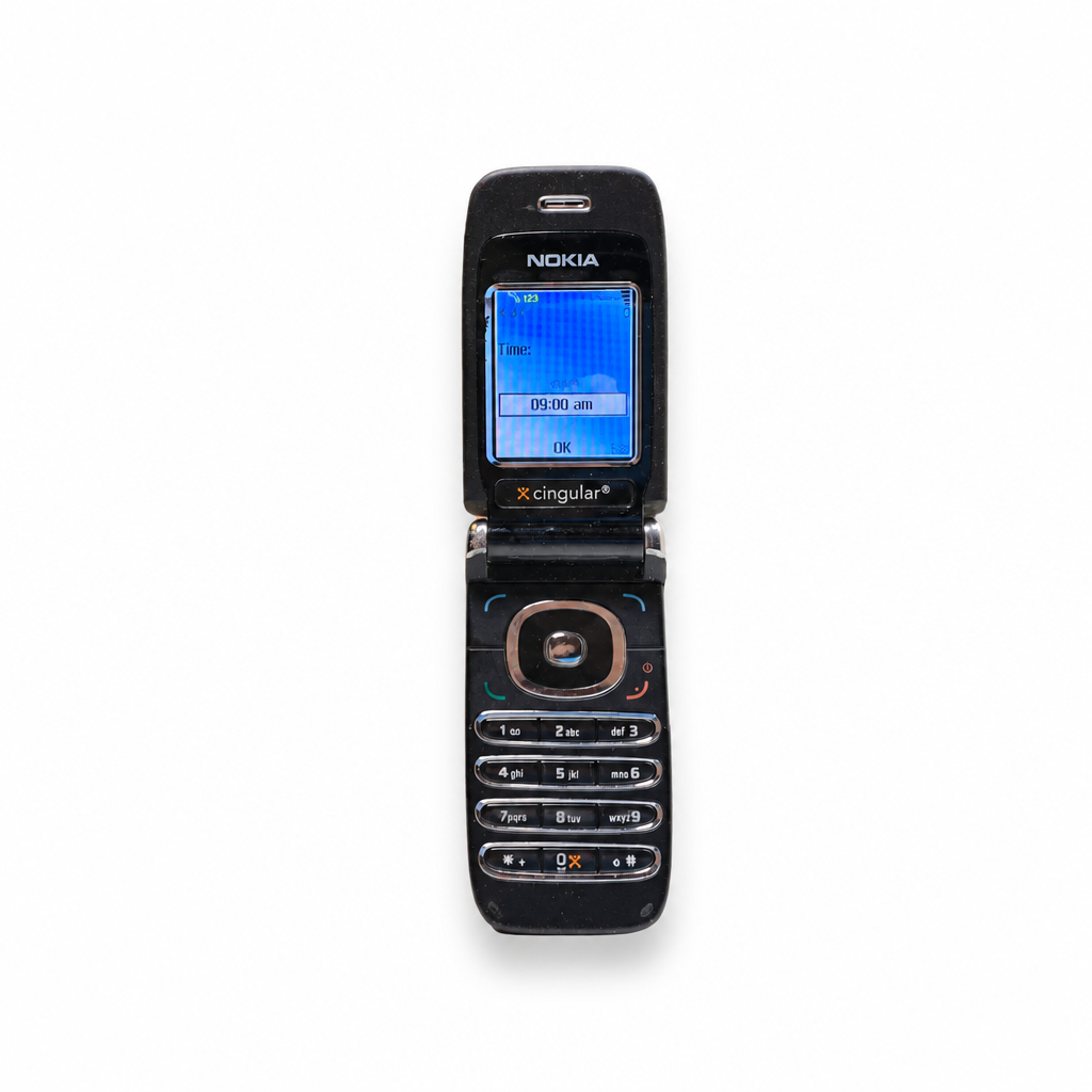 Refurbished Nokia 6060 open front view with physical keypad