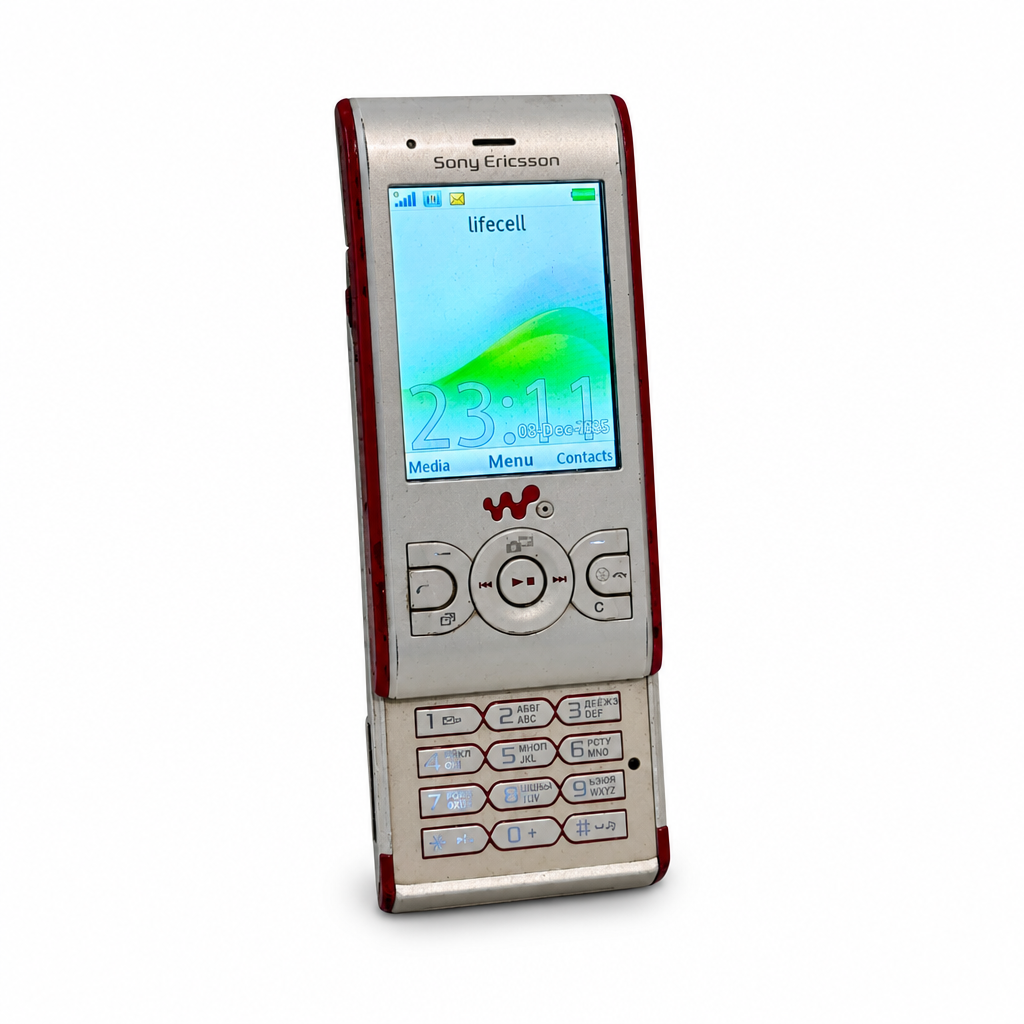 Refurbished Sony Ericsson W595 open slider angled view