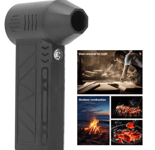 Mini Jet Fan Handheld Blower with LED Light - Title