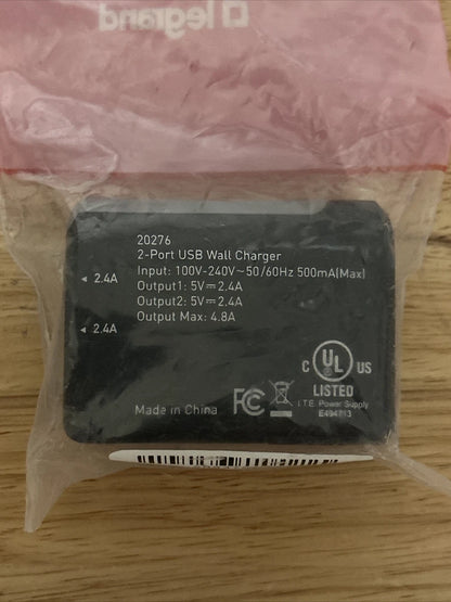 Legrand/C2G 20276 2 Port USB Wall Charger Brand New NIB|385742678960